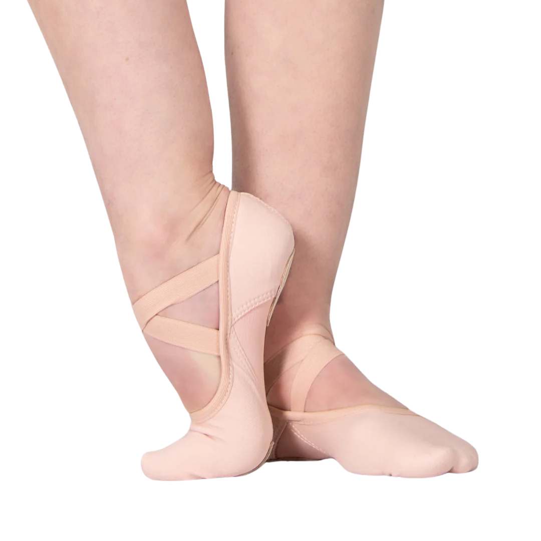 4 Way Stretch Canvas Split Sole Ballet Flat - ADULT