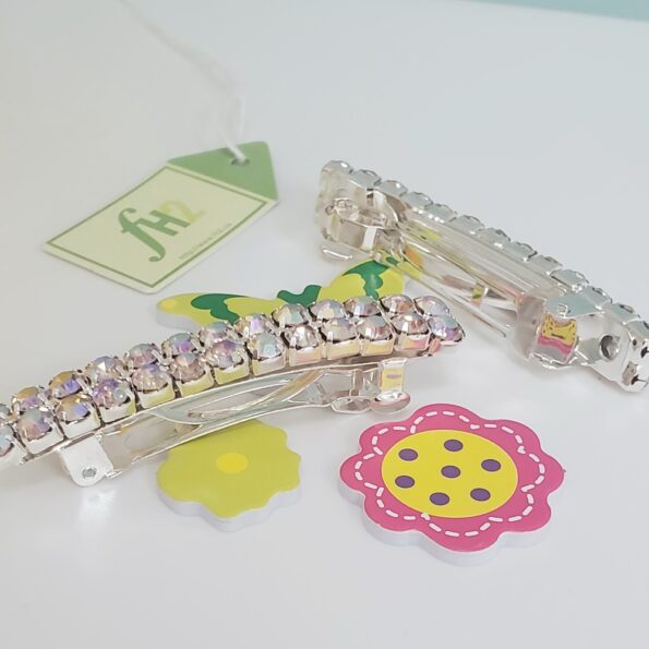 AB Crystal 2 Row Barrette
