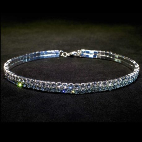 2 Row Crystal Stretch Choker