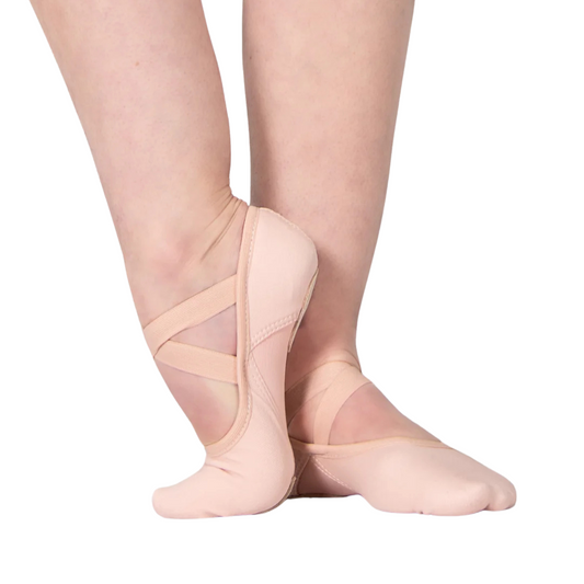 4 Way Stretch Canvas Split Sole Ballet Flat - ADULT