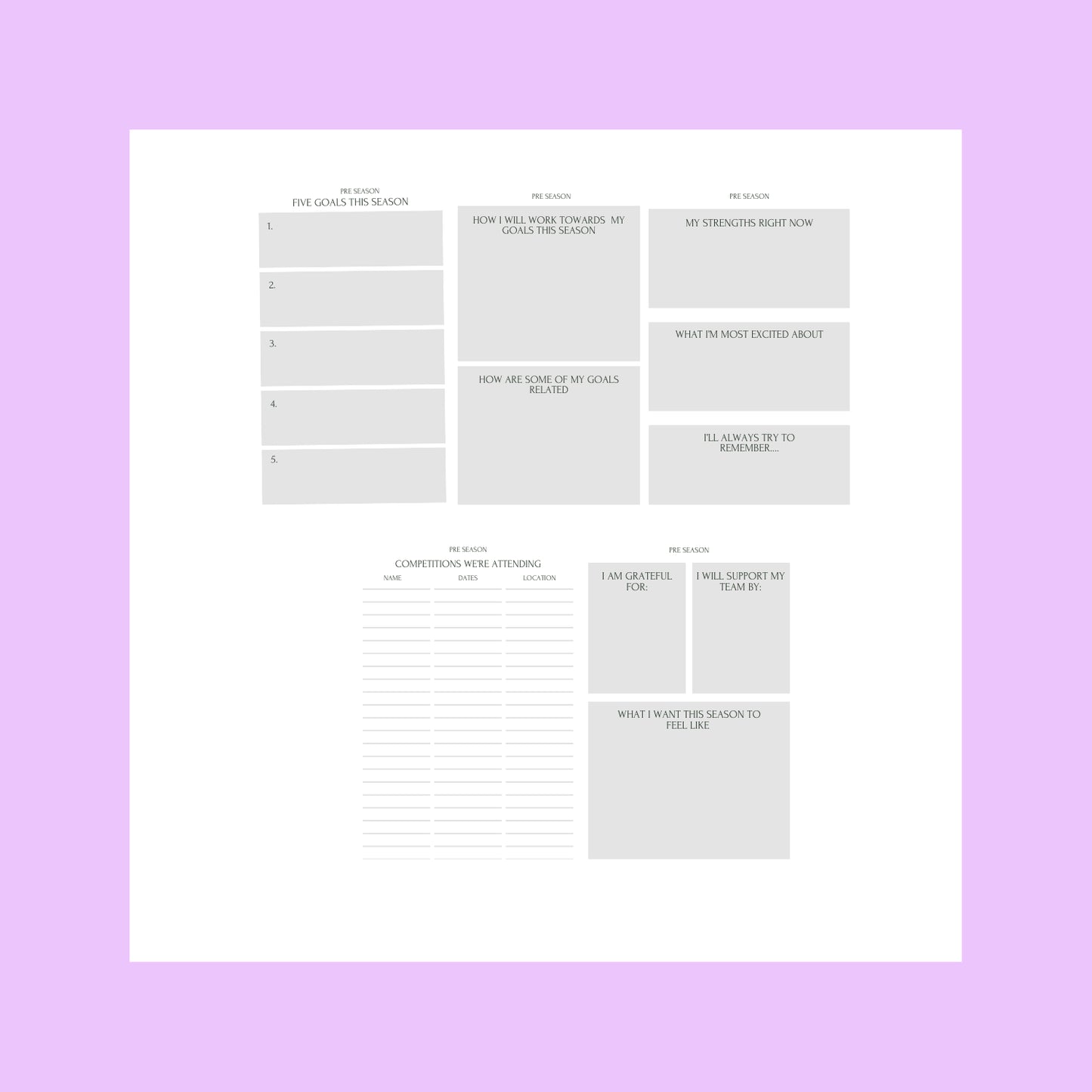 Dance Compeition Journal