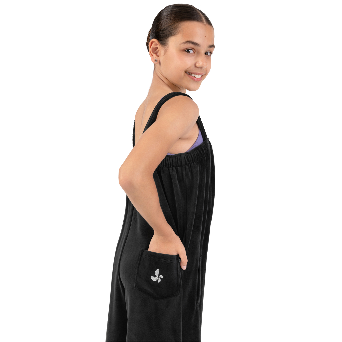 Girls Susan Velvet Jumpsuit