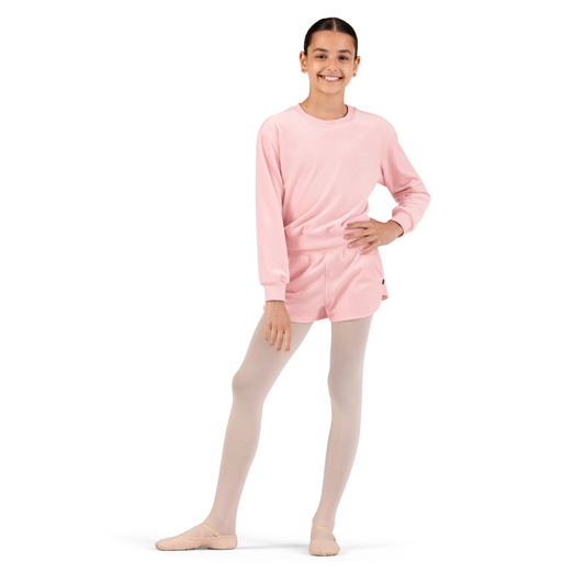 Girls Lily Velvet Crew Neck Jumper
