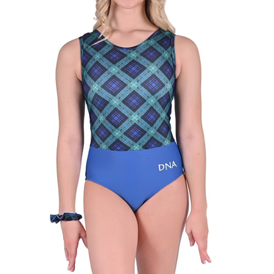 Switch Split Tank Print Leotard- Sugar Cookie