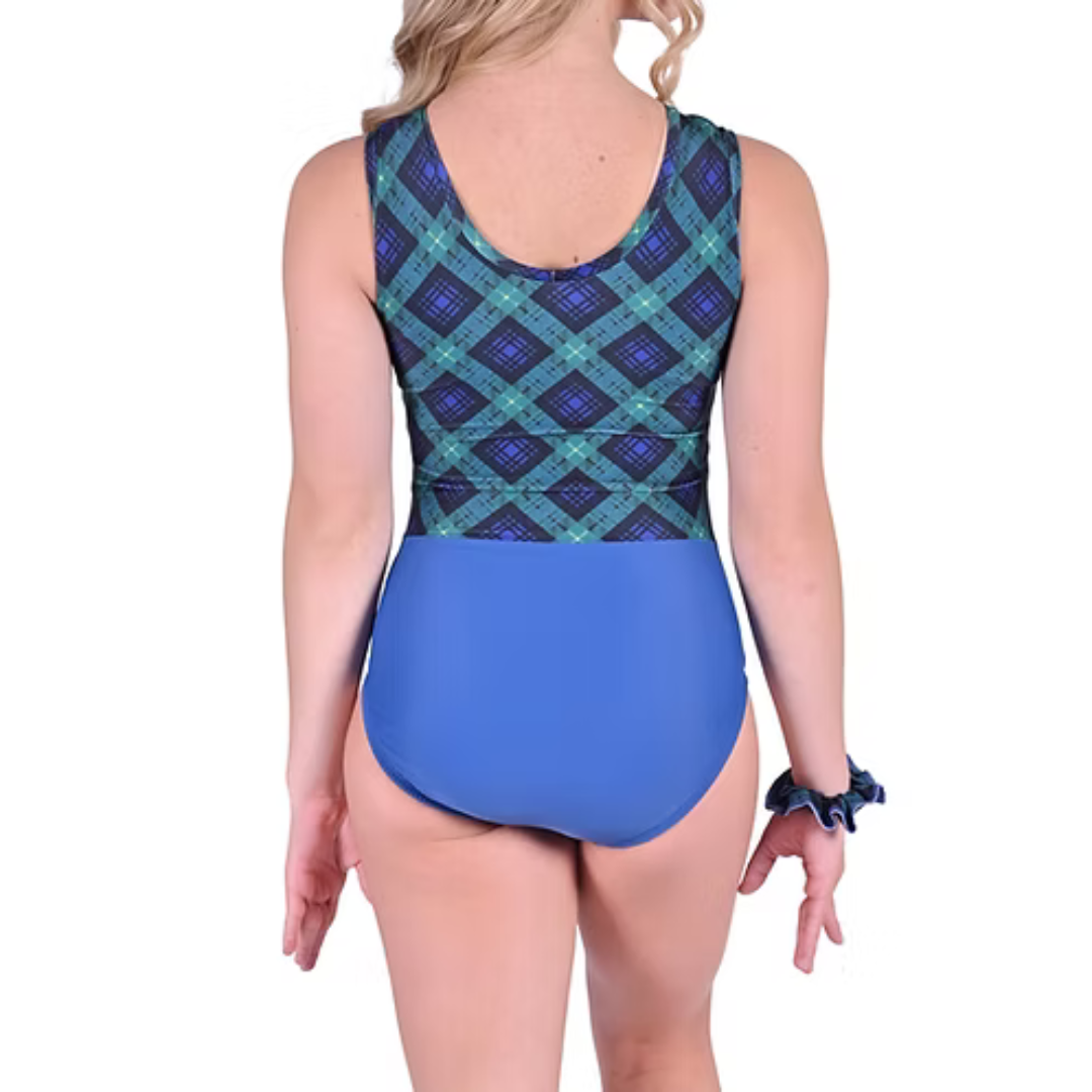 Switch Split Tank Print Leotard- Sugar Cookie