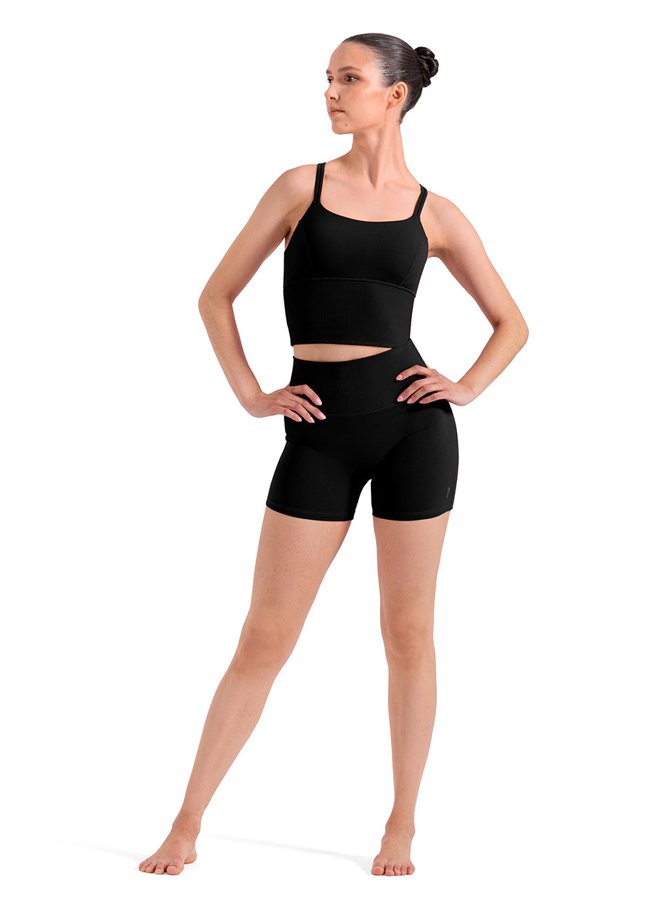 Bloch Ladies Violet Cross Back Longline Crop Top Z30031- FreeStyle Dancewear Canada