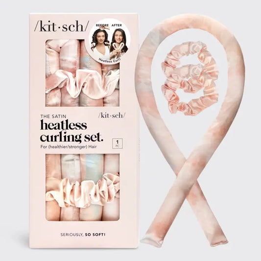 Satin Heatless Curling Set- Sunset Tie Dye