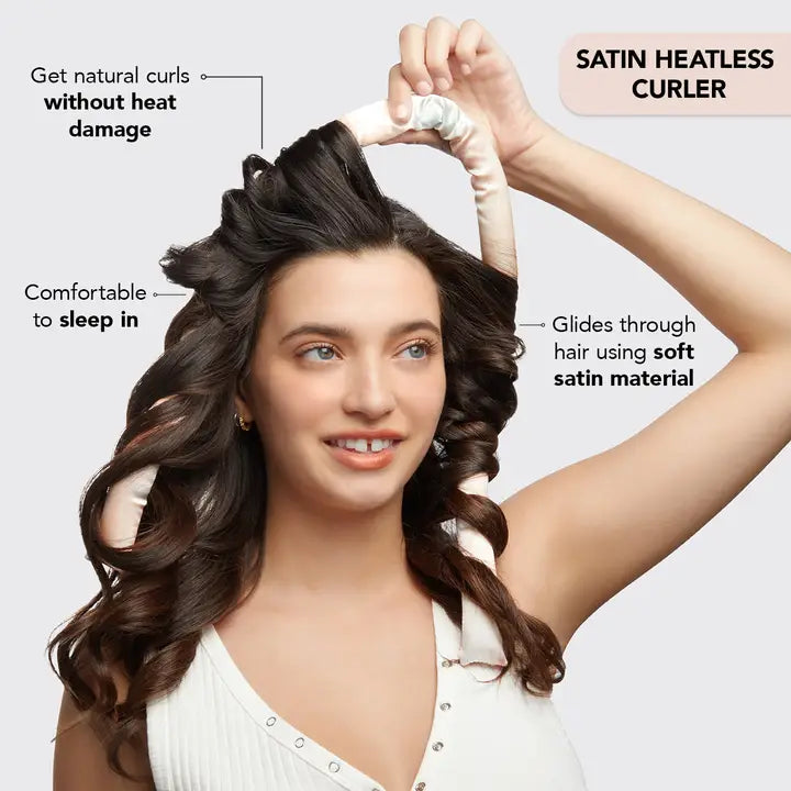 Satin Heatless Curling Set- Sunset Tie Dye