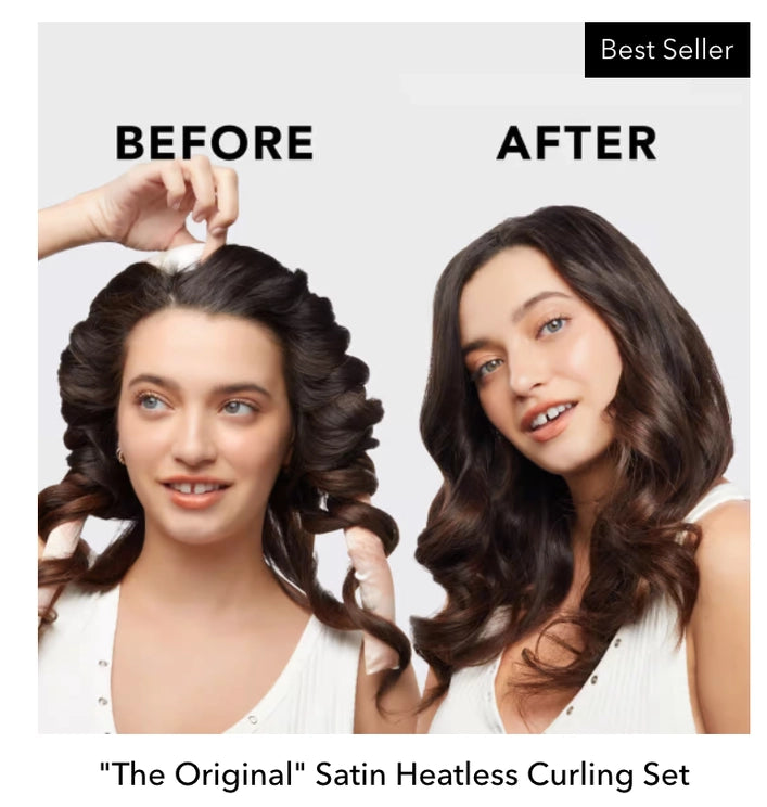Satin Heatless Curling Set- Sunset Tie Dye