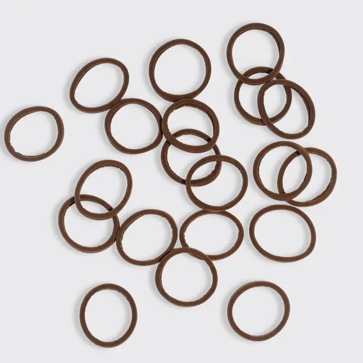 Recycled Fabric Seamless Hair Seamless Hair Elastics- Chocolate