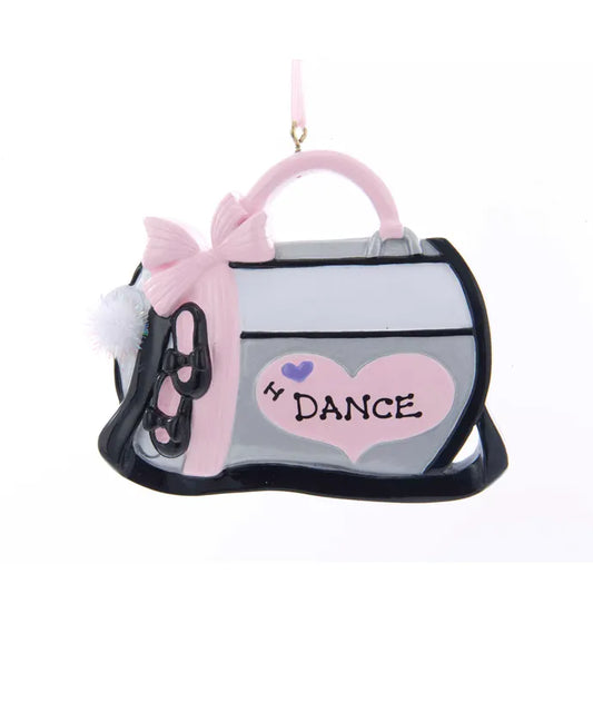 I Love Dance Bag Ornament