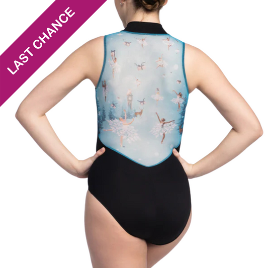 Zip Front Leotard with Nutcracker Print- Limited Edition
