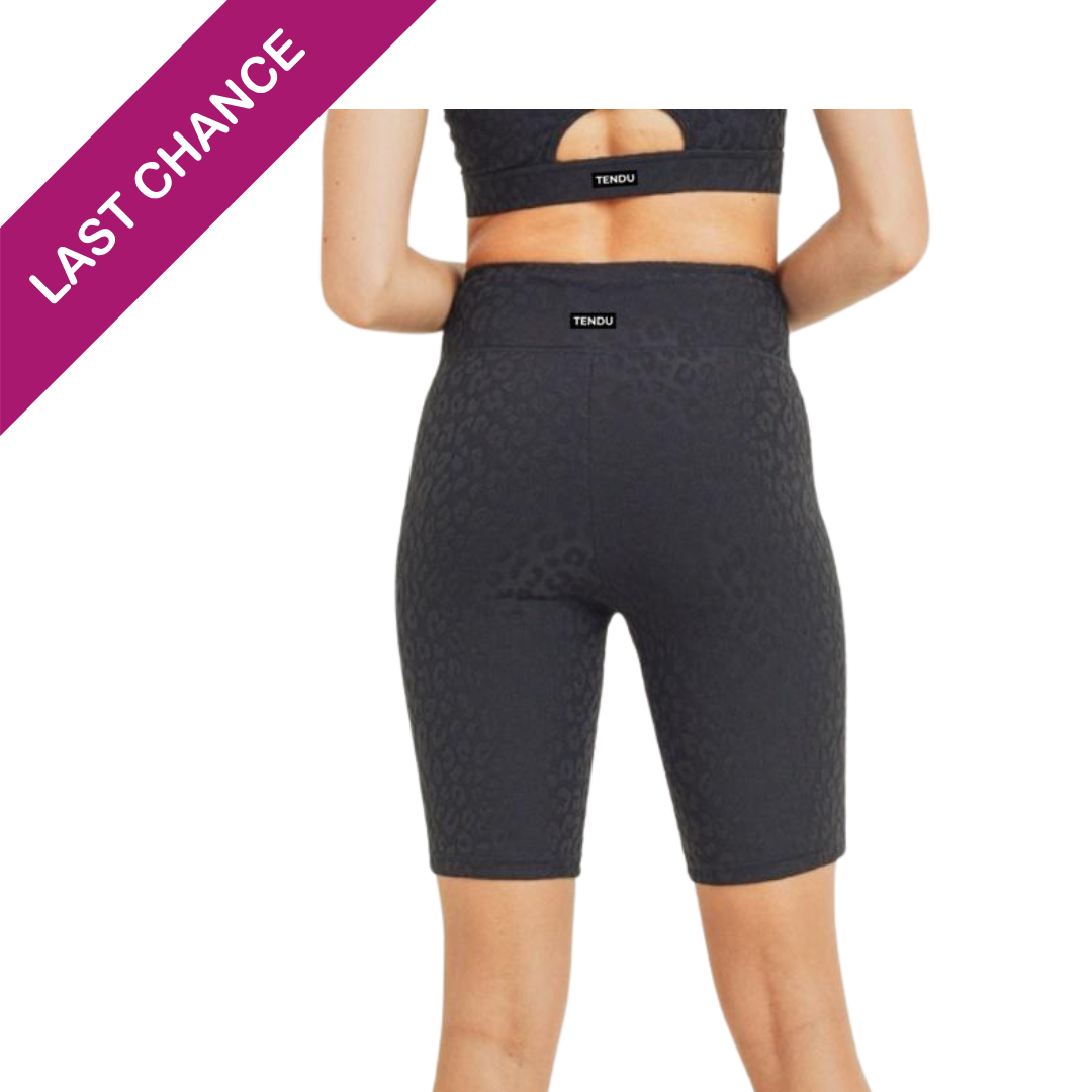 Espresso Leopard Biker Shorts