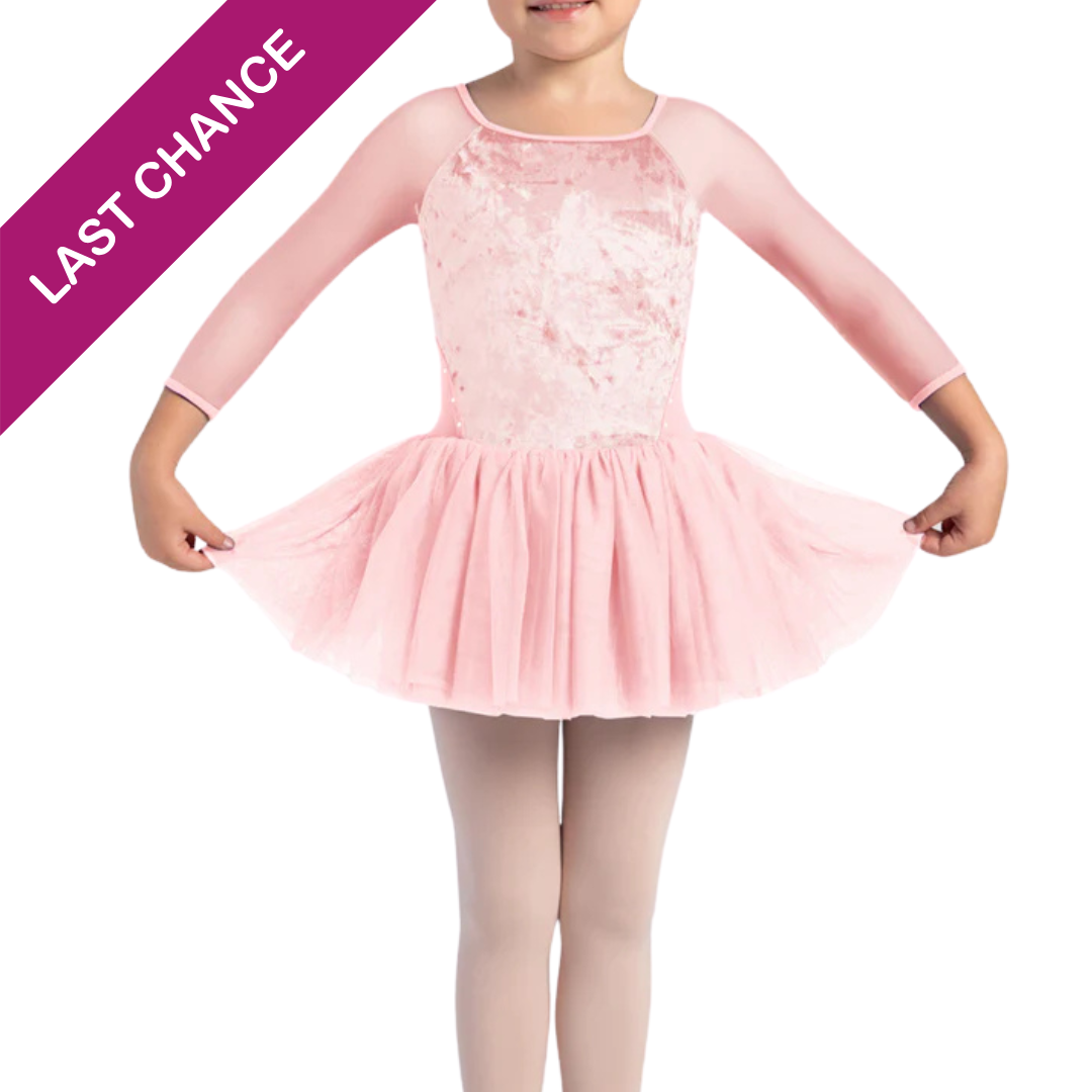 Kelsey Velvet 3/4 Sleeve Tutu Dress
