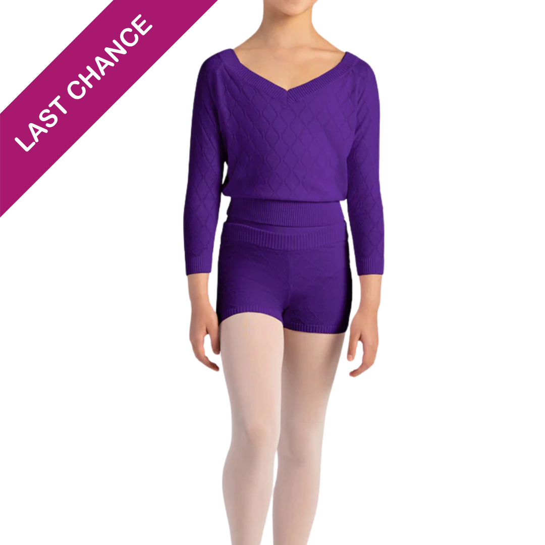 Poise Knit V- Neck Cropped Sweater