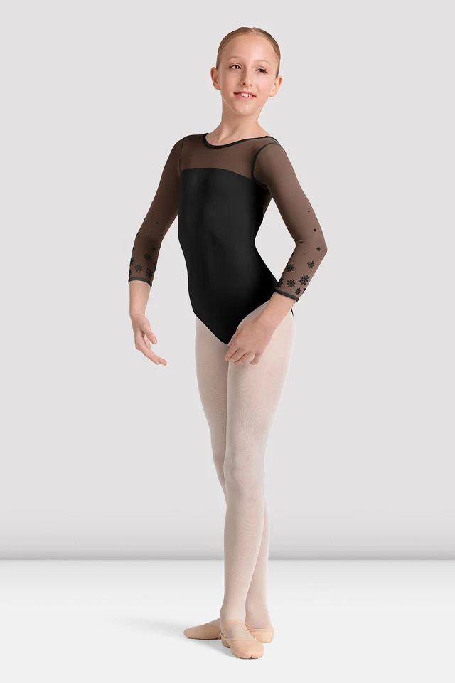Girls Mirella Kaleidoscope 3/4 Sleeve Leotard