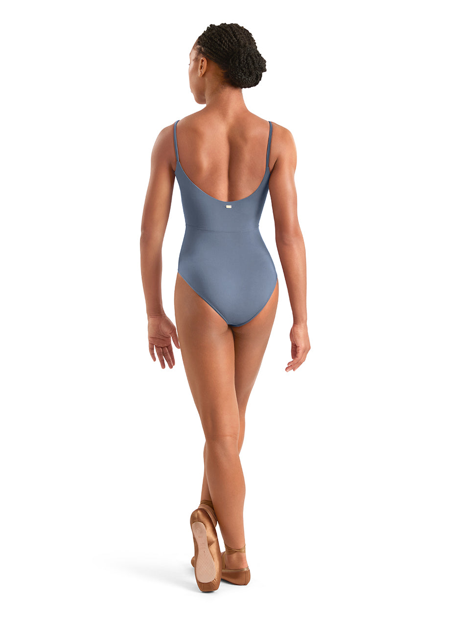 Woman wearing a leotard Mirella Ladies Adagio Camisole Leotard M700017LM- FreeStyle Dancewear Canada