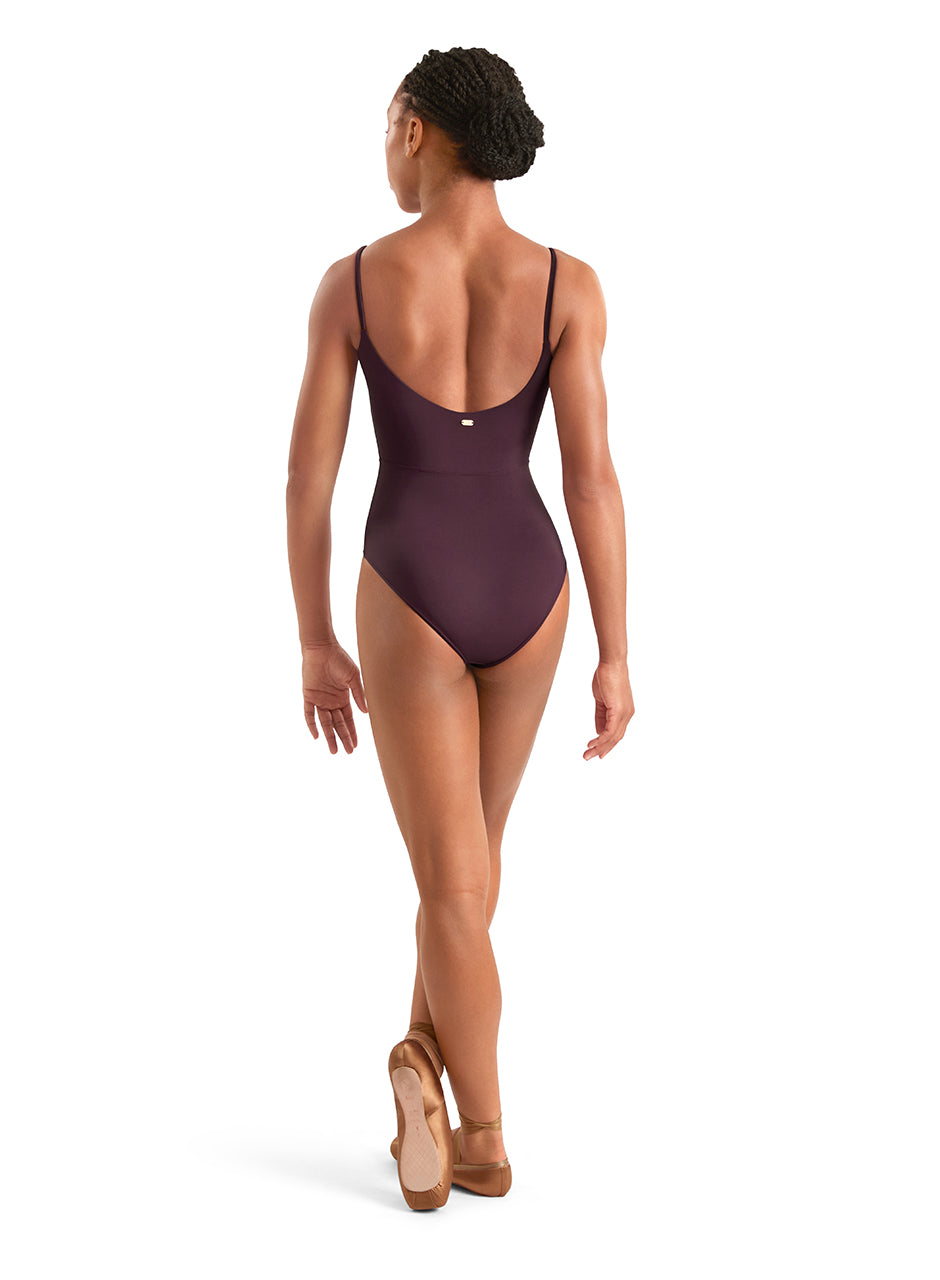 Woman wearing a leotard Mirella Ladies Adagio Camisole Leotard M700017LM- FreeStyle Dancewear Canada