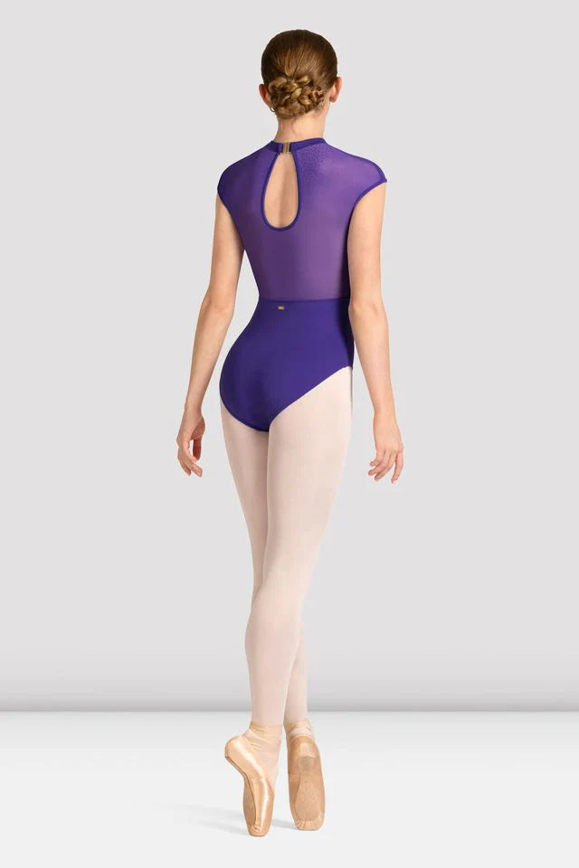Ladies Mirella Celeste Cap Sleeve Printed Leotard