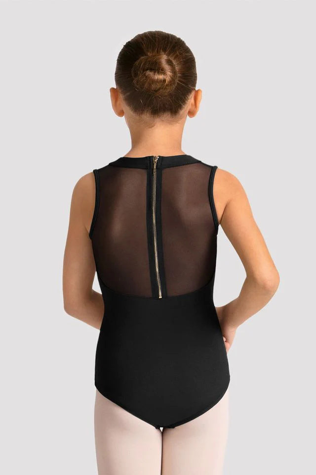 Girls Mirella Celestia Zip Back Printed Leotard