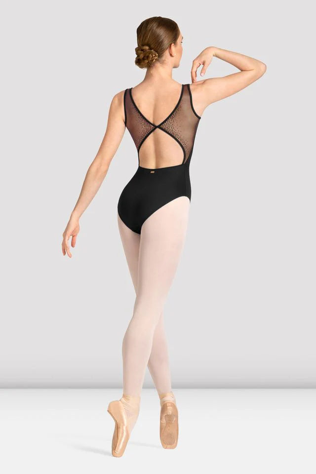 Ladies Mirella Celeste Boat Neck Printed Leotard