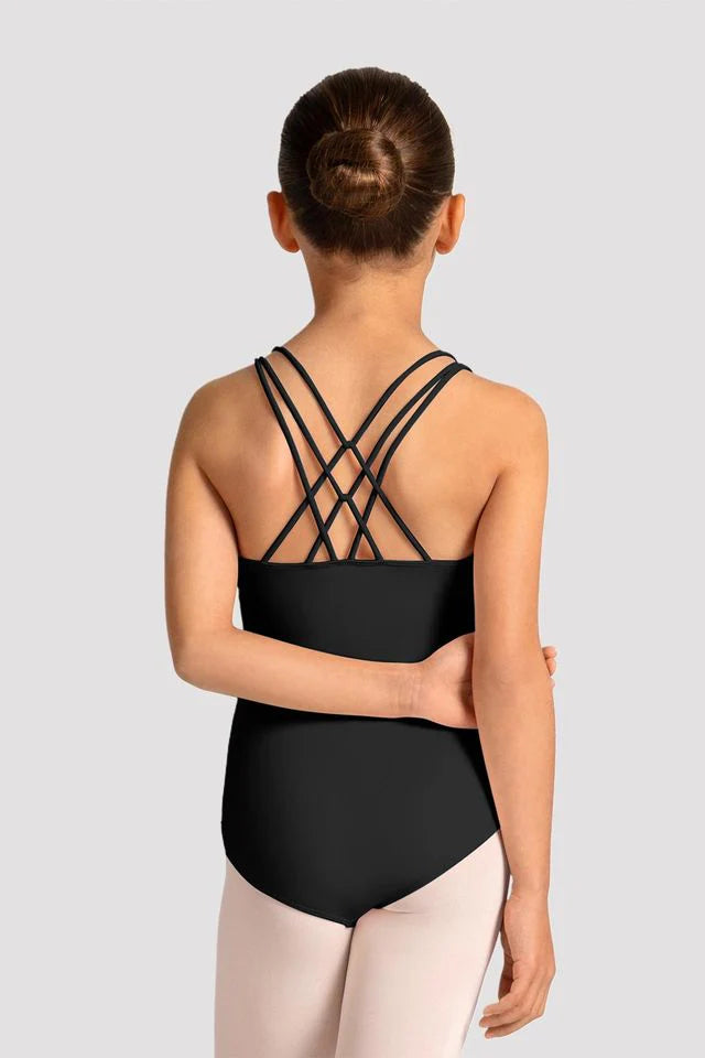 Girls Mirella Celestia Cross Back Printed Leotard