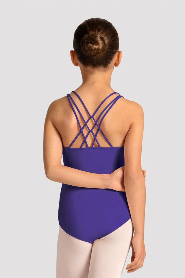 Girls Mirella Celestia Cross Back Printed Leotard