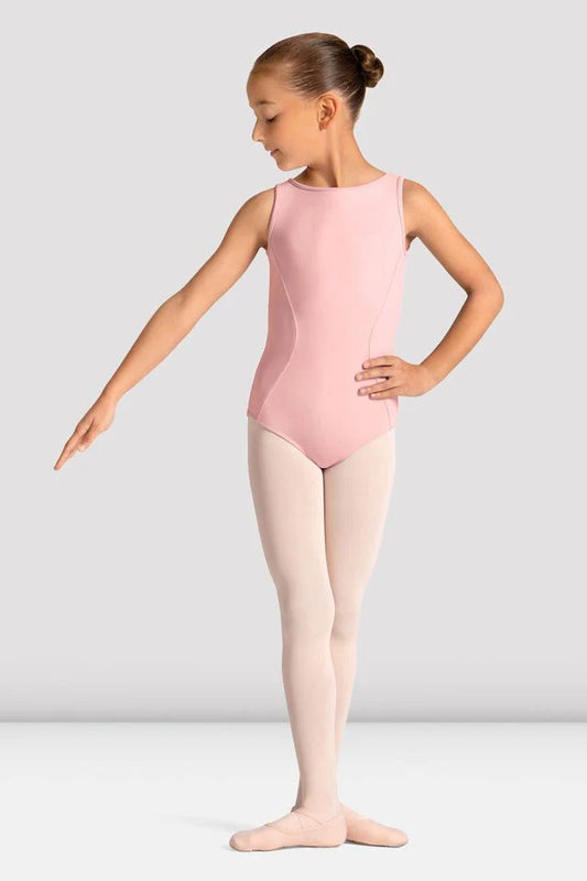 Girls Mirella Celestia Boat Neck Printed Leotard