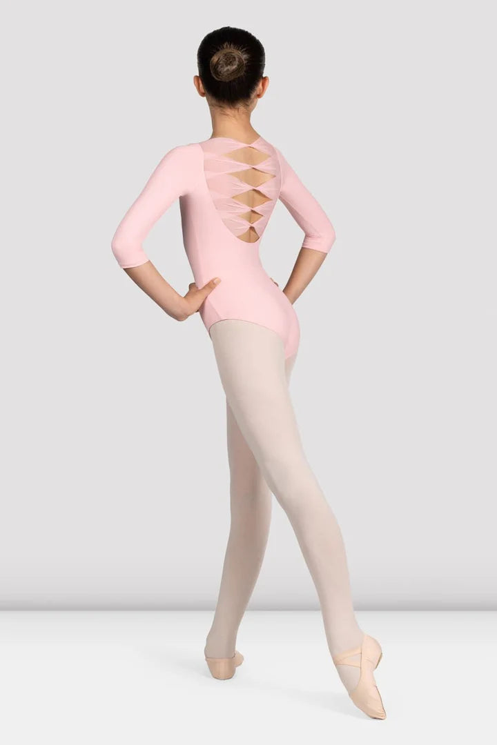 Girls Mirella Glow Girl 3/4 Sleeve Leotard