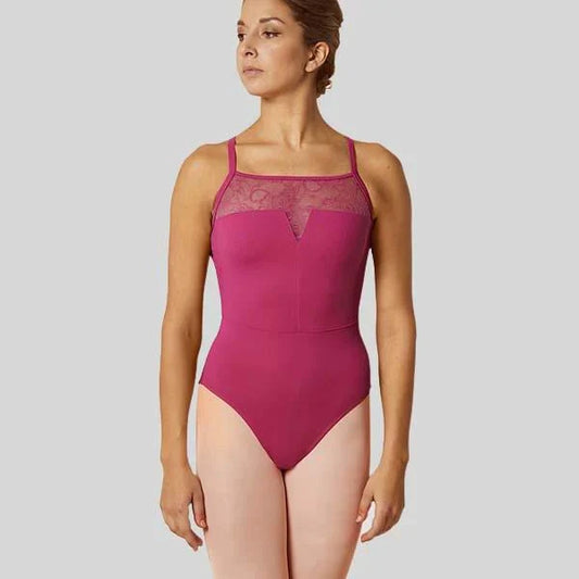 Mirella Open Back Lace Camisole Leotard