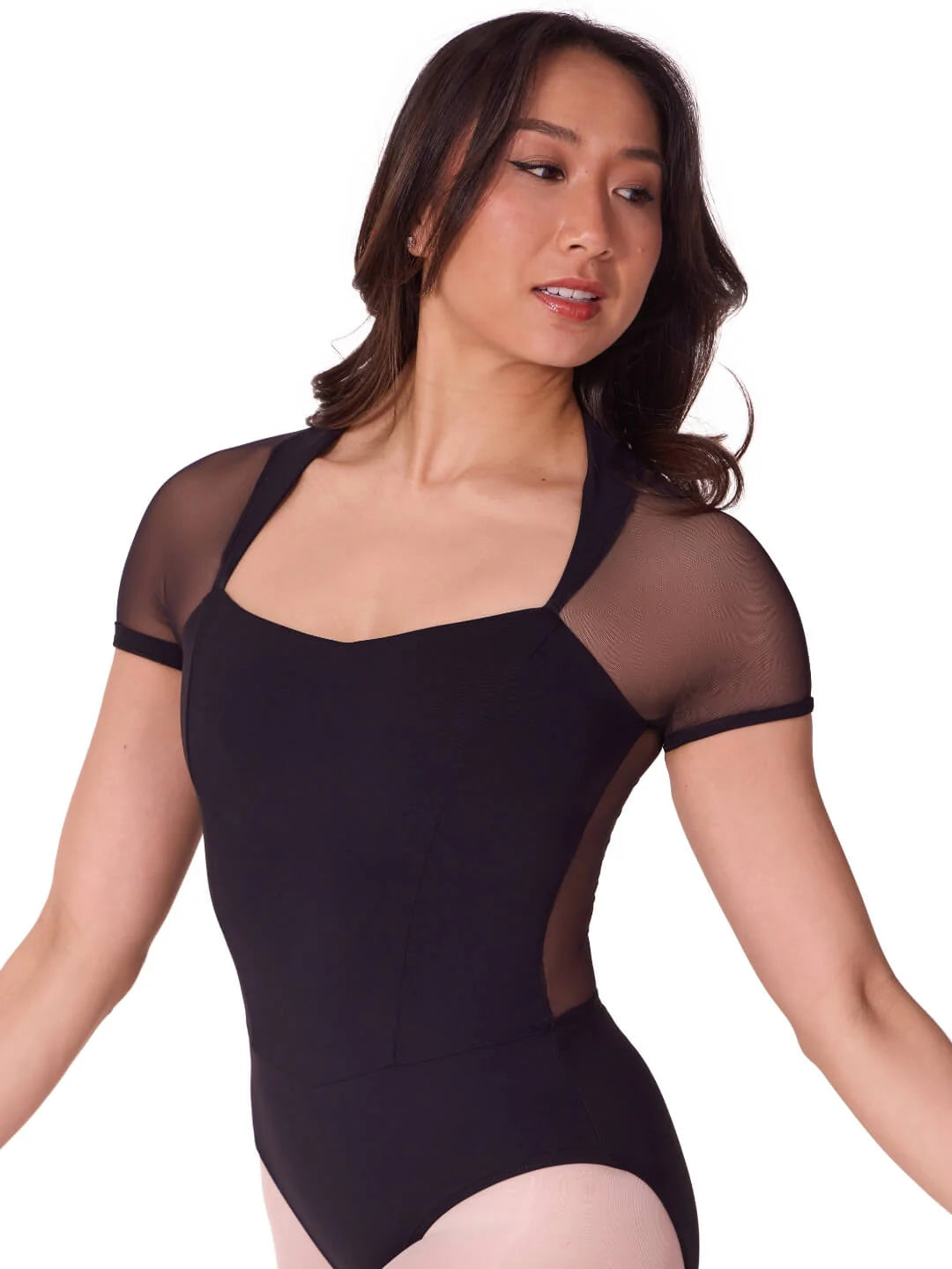 Soft Elegance Corset Short Sleeve Leotard - Adult