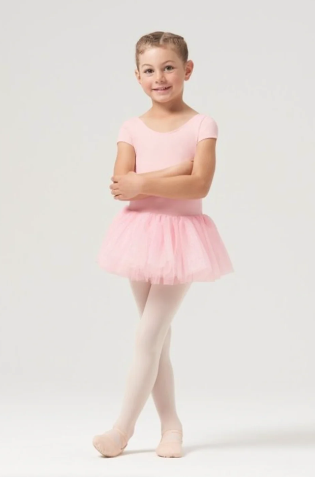 Glitter Cap Sleeve Tutu Dress