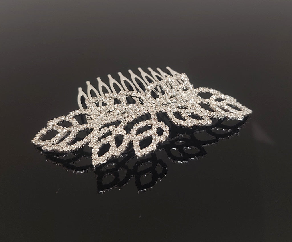 Rhinestone Hair Comb 4" x 2.5"
