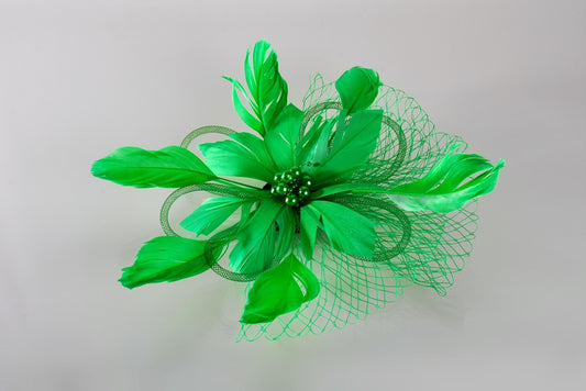 Feather Corsage- Green