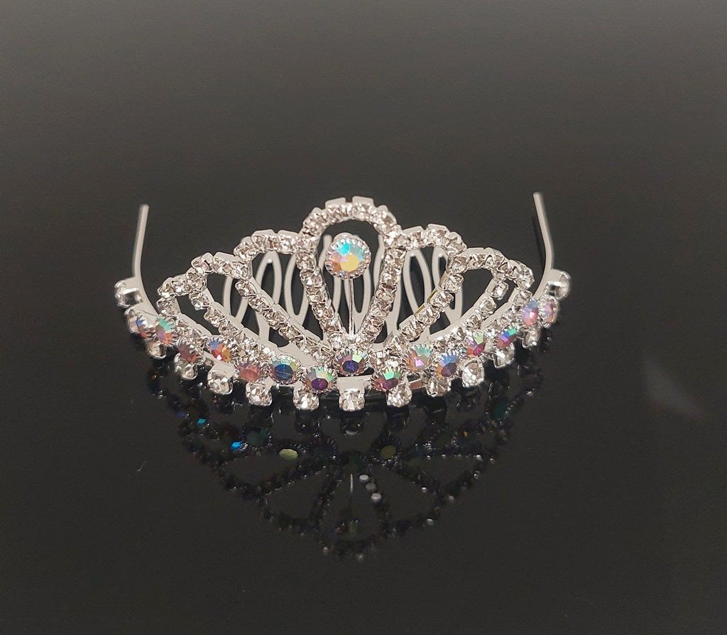 Small Tiara with AB Stone Accents