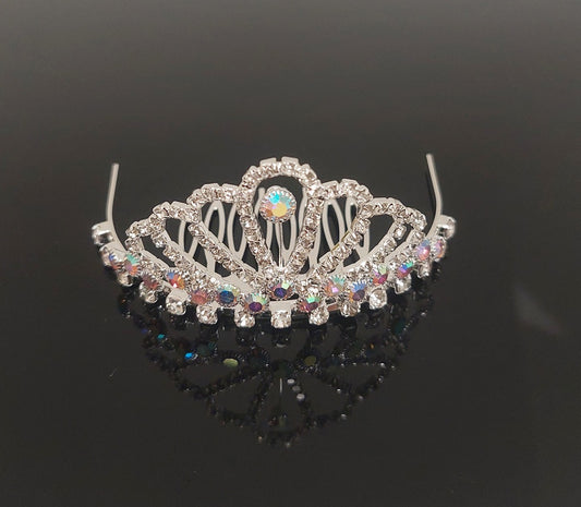 Small Tiara with AB Stone Accents