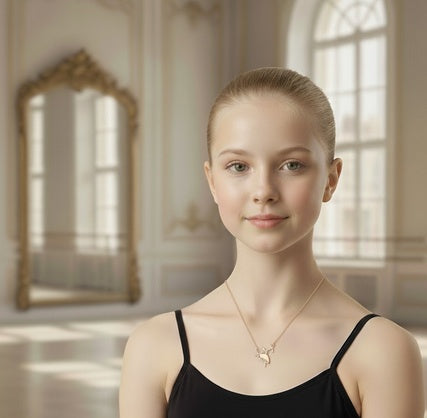 Rose Gold Ballerina Necklace