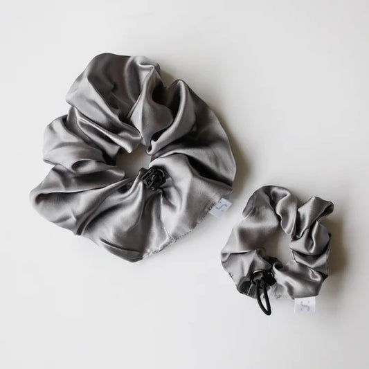 Truesilk Scrunchie- Silver