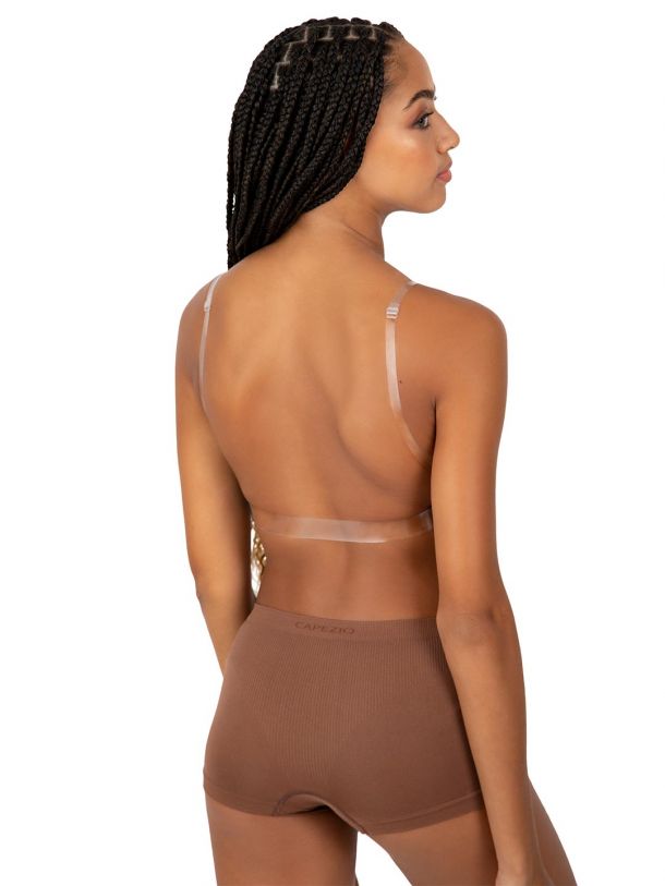 Capezio Deep Neck Bra- Mocha back