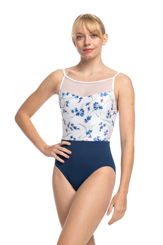 Jade Leotard with Forget Me Not Print- Limited Edition